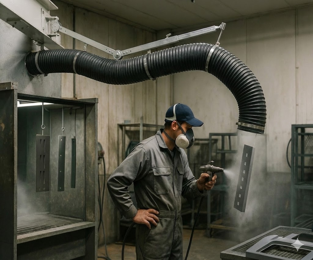 塗装・印刷工場での溶剤・臭気の局所排気